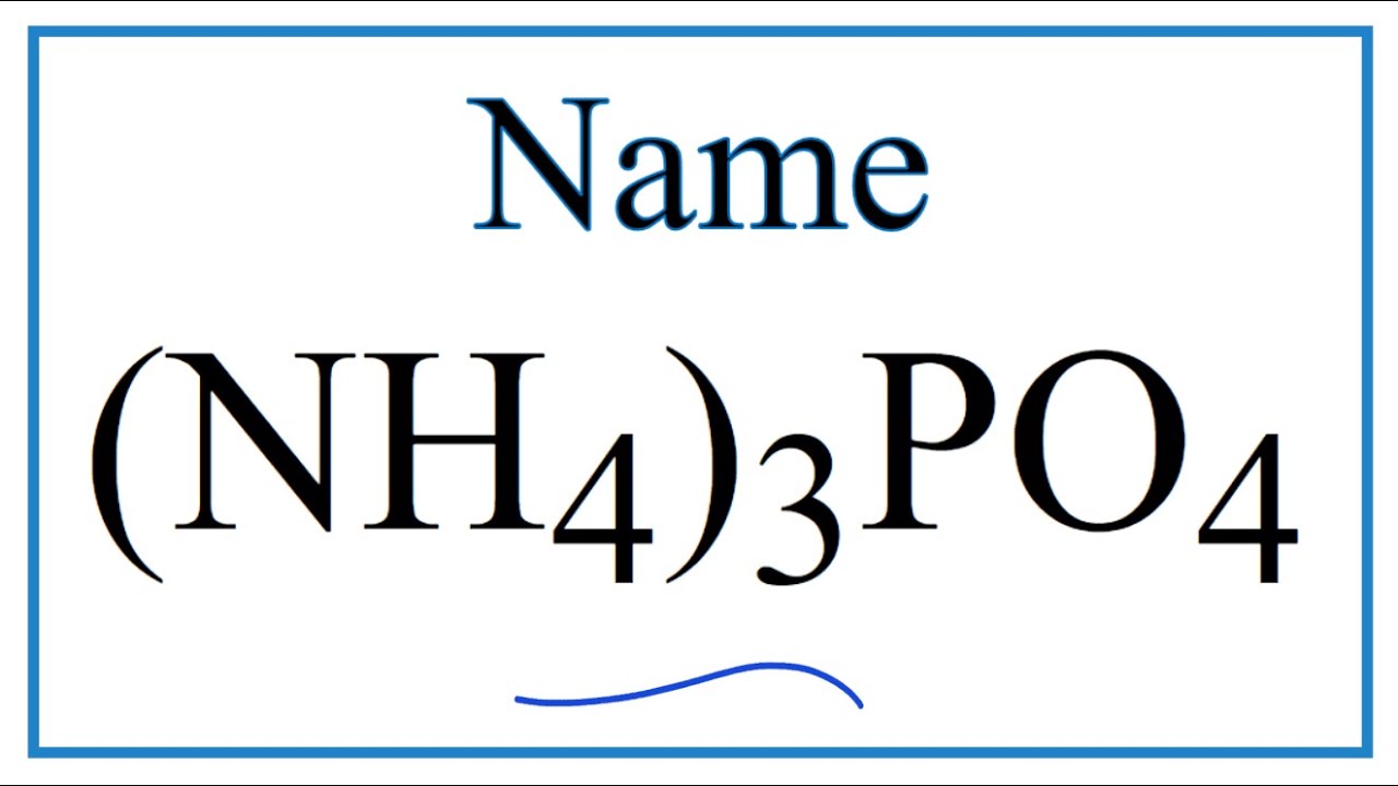 Amoni Phosphate - (NH4)3PO4 - Học hóa dễ dàng