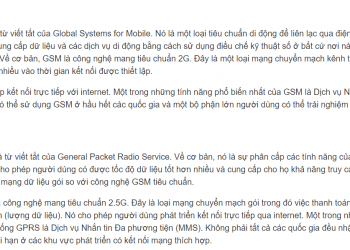 Sự khác biệt giữa GSM và GPRS